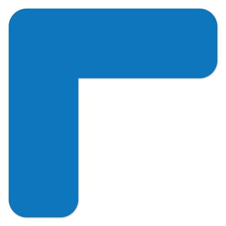 Ergomat DuraStripe Xtreme 3inx3inx1in 90 degrees Angle Round Corners Light Blue, 120PK DSX-CR3x3x1-LB-KIT